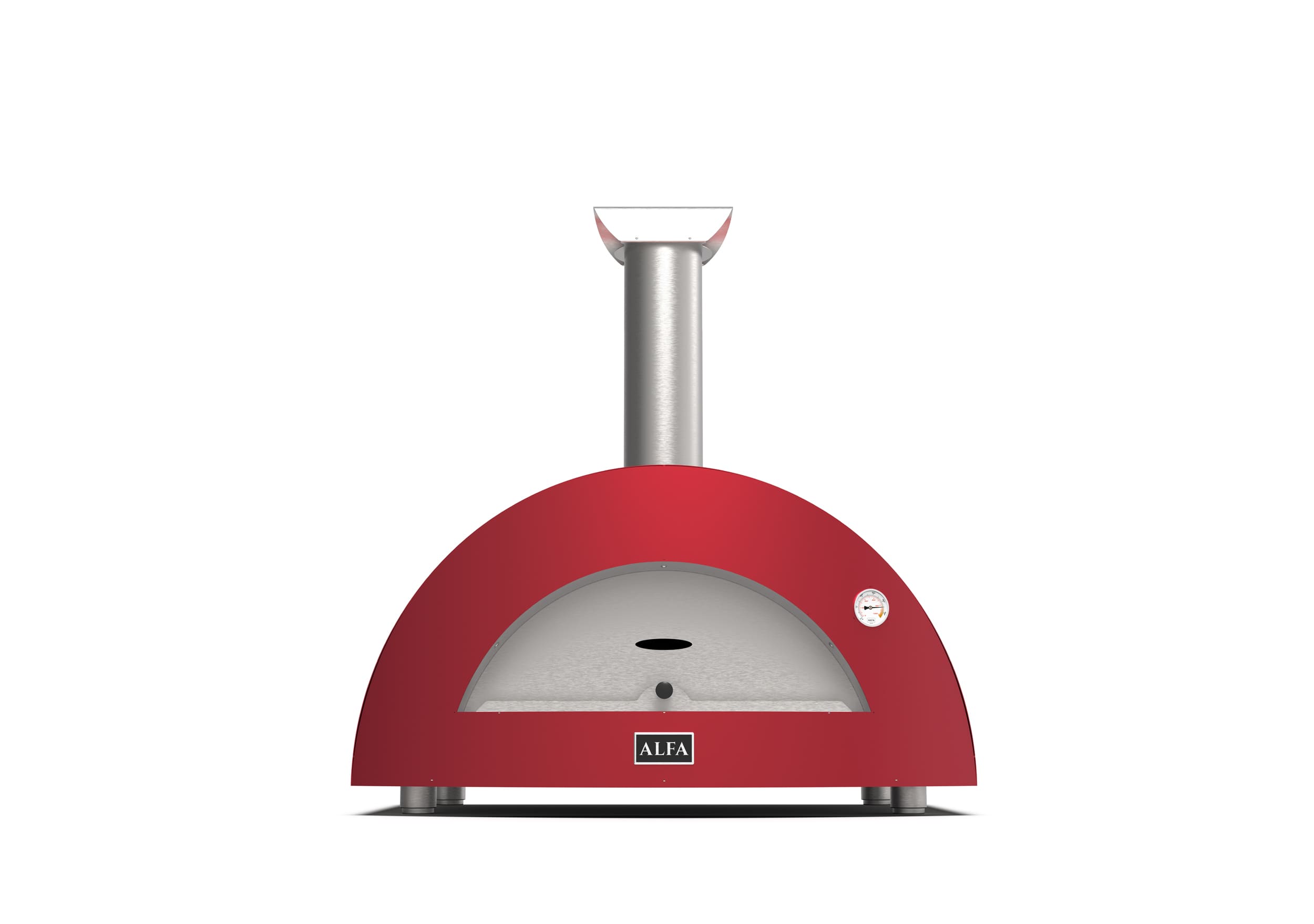 Alfa Forni MODERNO 3 PIZZE Holz-Pizzaofen, rot